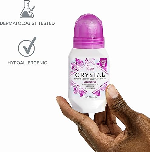 Vista 4 de Desodorante a bolilla para el cuerpo Crystal, 66,54 cc, paquete de 2