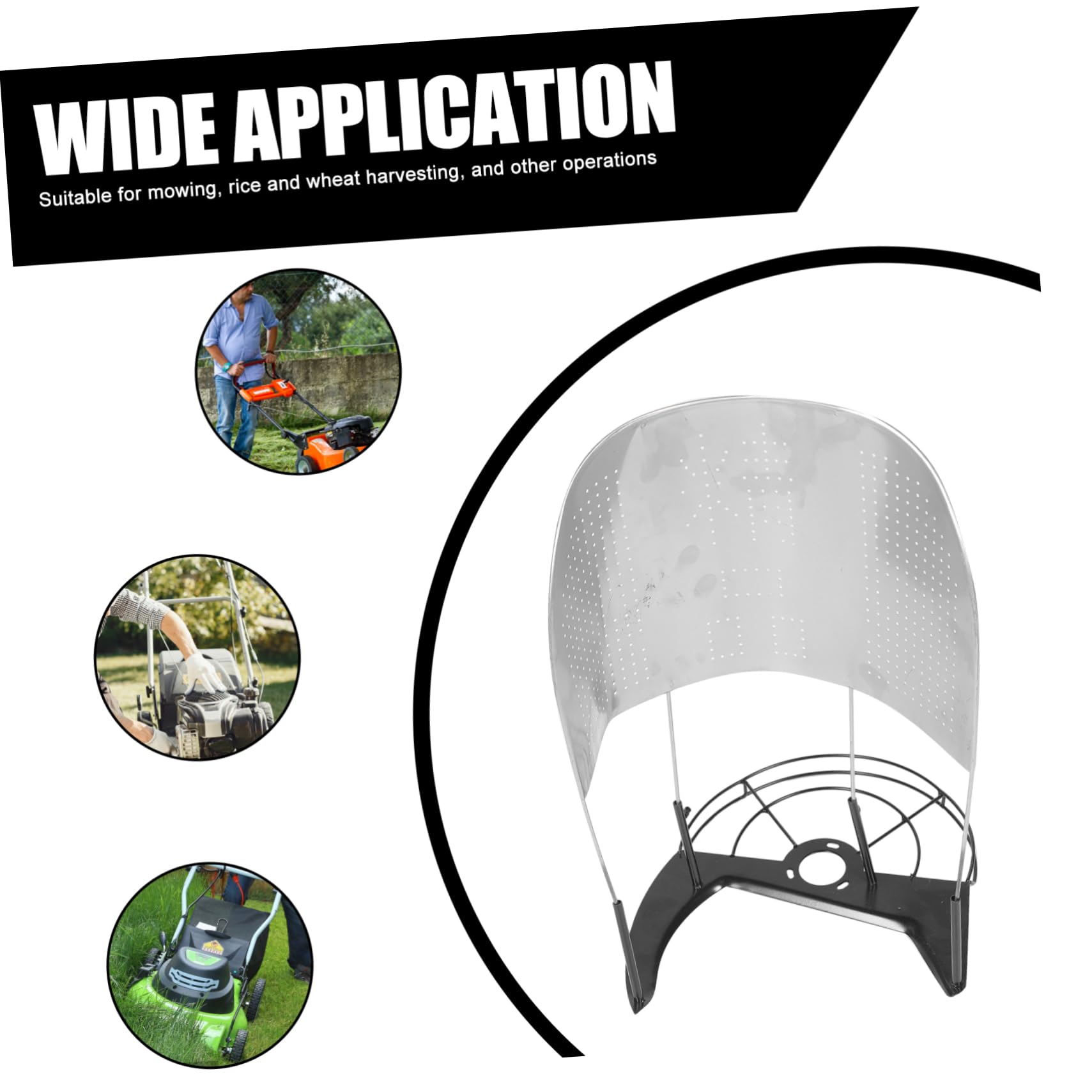 SUPVOX Accessorio per Mietitrice da Raccolta Riso e Grano in Acciaio Inossidabile Argento, Struttura di Supporto Alta Efficienza e Facile da Usare per Giardinaggio All'aperto