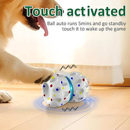 Miniatura 4 de BENTOPAL Pelotas de juguete para perros, bolas flotantes rebotantes, bola malvada, juguetes interactivos para perros con movimiento activado