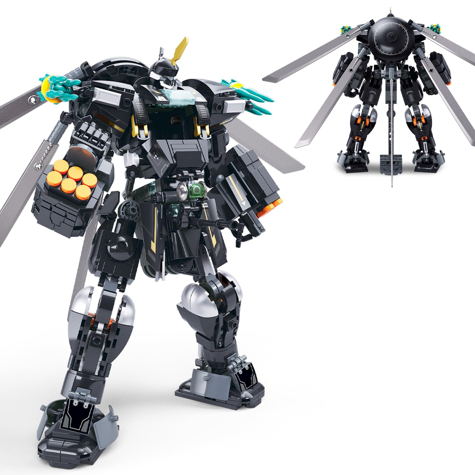 Amazon.com: BDXEJV Mech Robot Transforming Building Blocks Set for