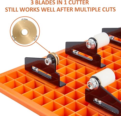 Miniatura 8 de Kit cortador de botellas de vidrio, cortador de vidrio FIXM DIY para botellas con base de rejilla y diseño deflector ajustable, juego completo de