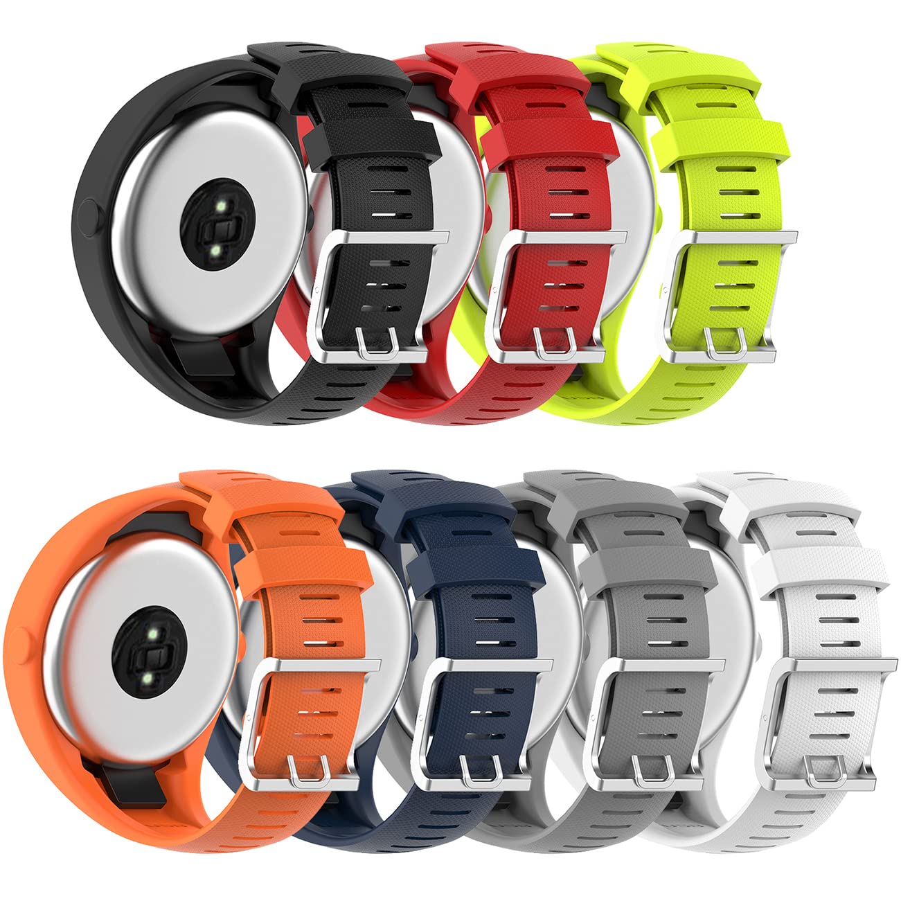 Bracelets compatibles avec Polar M200, bracelet de rechange en silicone souple réglable pour montre GPS Polar M200 pour homme et femme (noir)