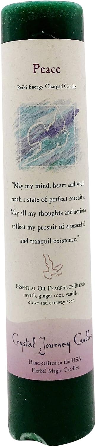 CRYSTAL JOURNEY Candle Pillar Peace, 1 EA
