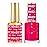 DND DC Gel Polish Set, Pink Collection, UV/LED GelPolish and Air Dry Nail Lacquer, Matching Chip-Free Polish Duo, 006 Deep Pink, 0.5 Fl Oz Each