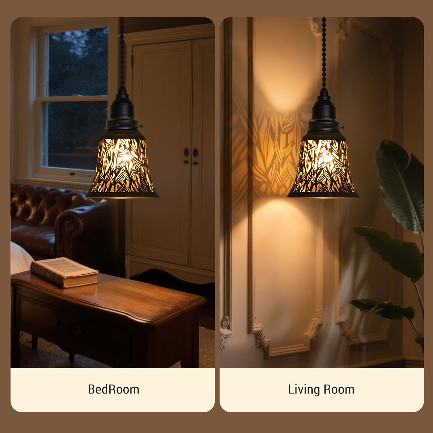 4 pack ceiling fan light covers- small mini lamp shades,metal lamp shade for pendant light shade, wall lamp, with 1-5/8" Fitter, 4-3/4" Height and 4-3/4" Diameter, Antique bronze gold starfish colors.