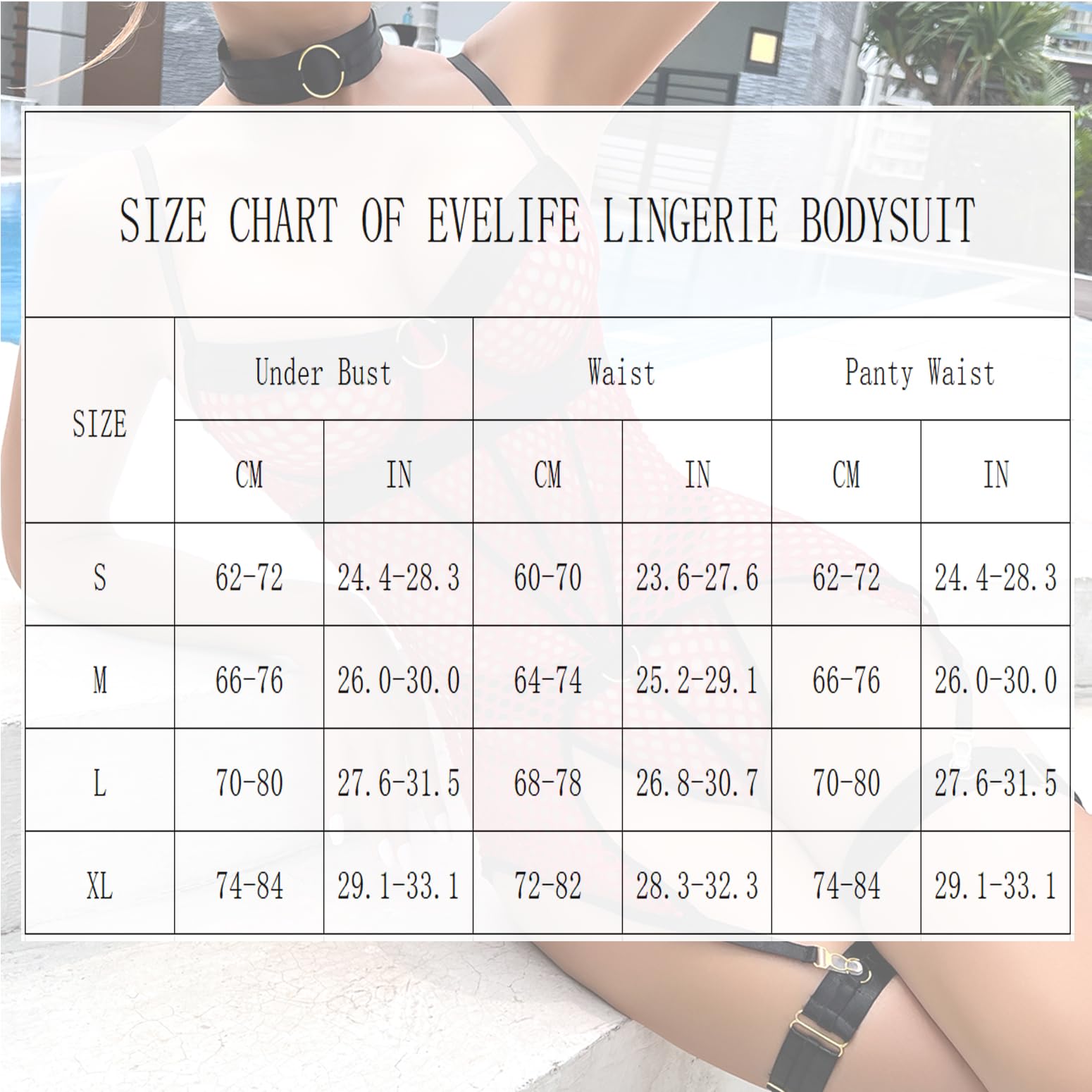 EVELIFE Set di Lingerie da Donna Body a Rete Sexy con Calze Coscia Girocollo Biancheria intima Nutette Senza Calze