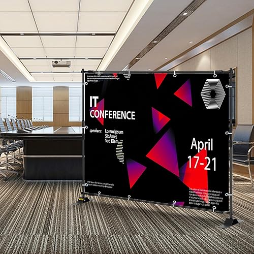 Vista 8 de VEVOR Backdrop Stand 10 x 8 Ft, Height Adjustable Background Stand with 1 Carrying Bag, Photo Backdrop for Party Wedding Studio Trade Show