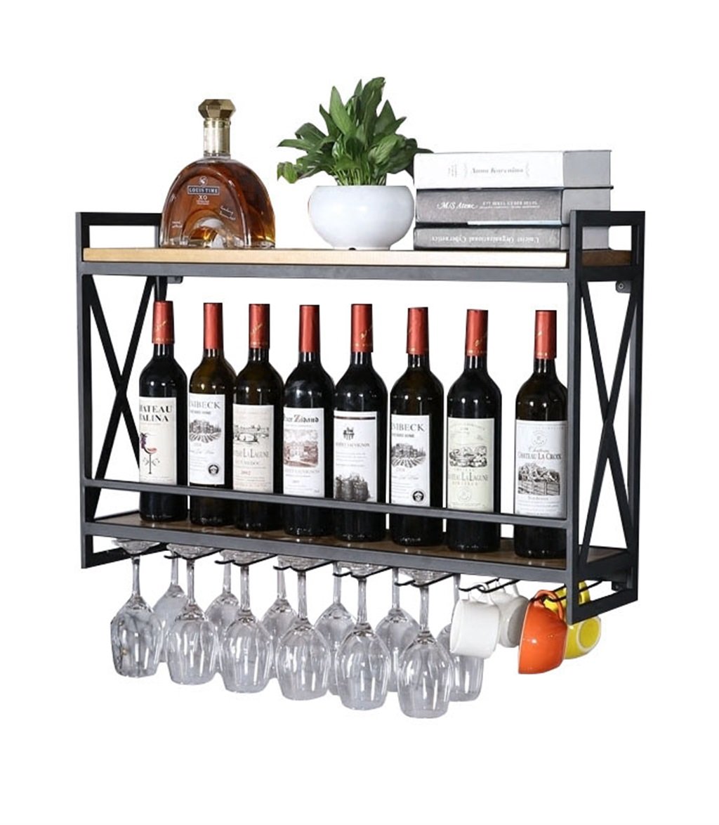 Porte-bouteille de vin bois et métal LUNEZY pour sublimer votre cuisine
