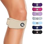 Sleeve Stars Swedish Brand Patellar Tendon Support Strap for Women & Men Effective Osgood Schlatter Knee Brace Youth & Kids Knee Brace with 3 Adjustable Length fits 12-24 (Single/Beige/Adult)