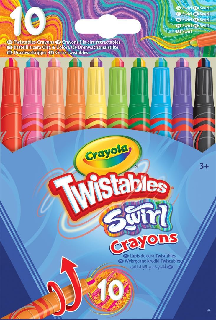 CRAYOLA Swirl Mini Twistable Crayons Assorted Colours (Pack of 10