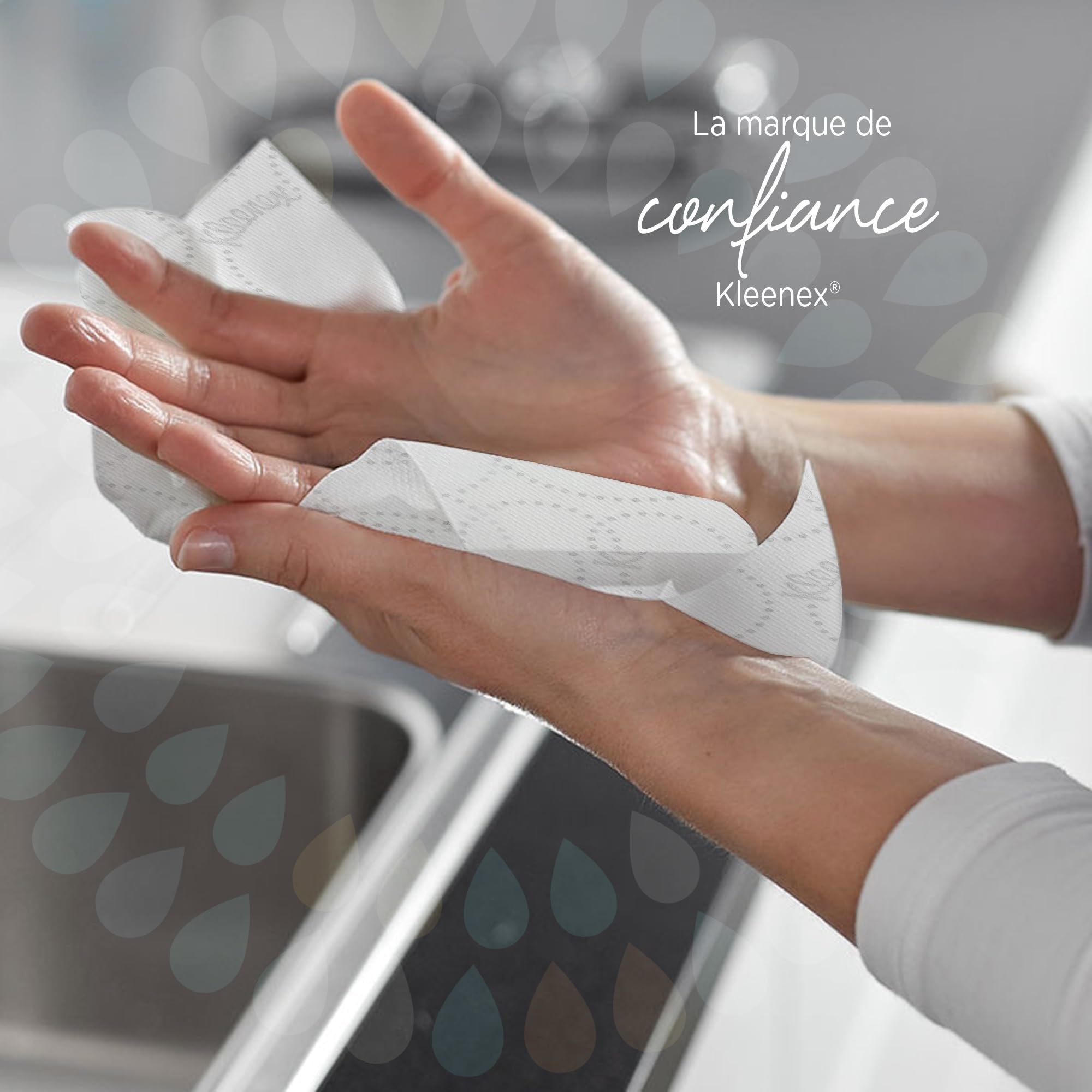 Kleenex Essuie-Mains Ultra 6710 Pliés en V, 3 Épaisseurs, Doux, Confortables, Ultra-Absorbants et Résistants, 15 Paquets x 96 Feuilles (1 440 Feuilles au Total)