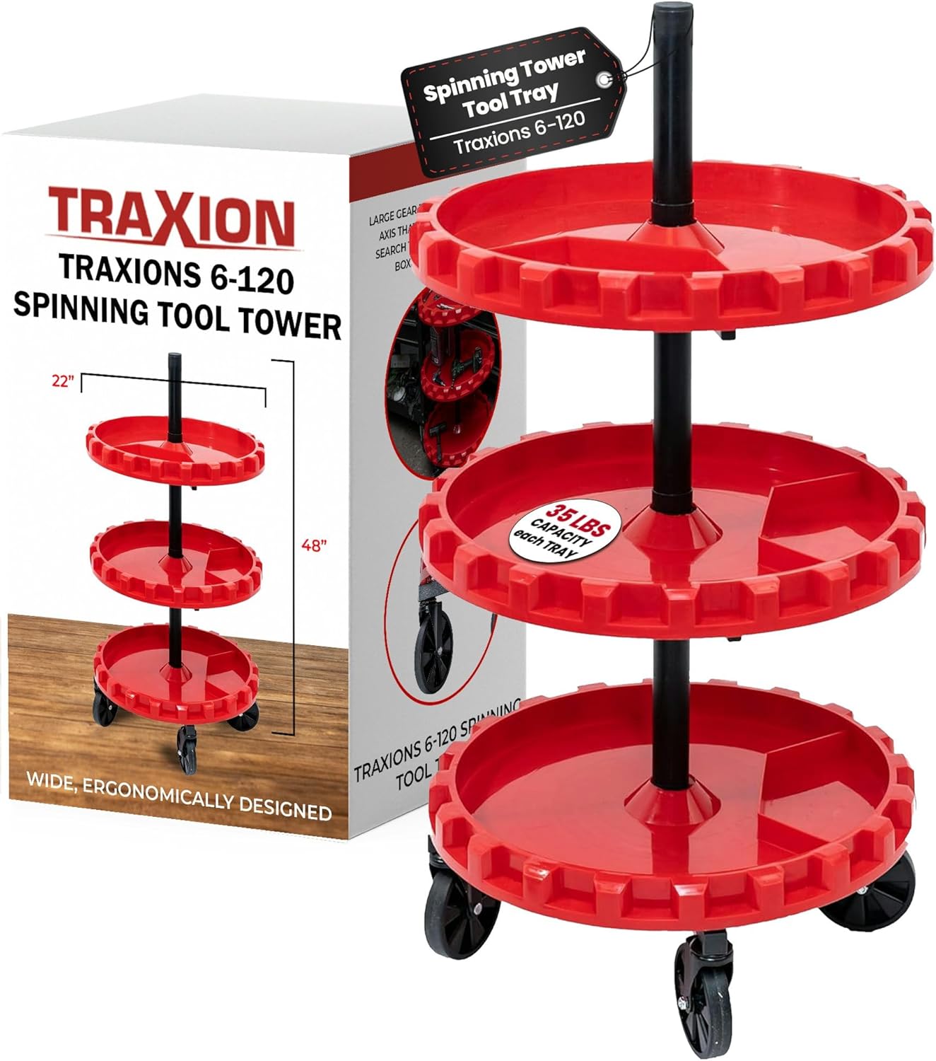 TRAXION 6-120 Mobile Spinning Tool Tray