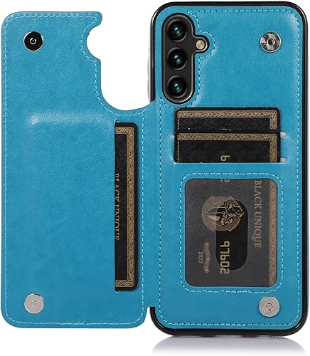 Miniatura 4 de Asuwish Funda de teléfono para Samsung Galaxy A54 5G con protector de pantalla de vidrio templado y tarjetero con soporte para tarjetero, soporte