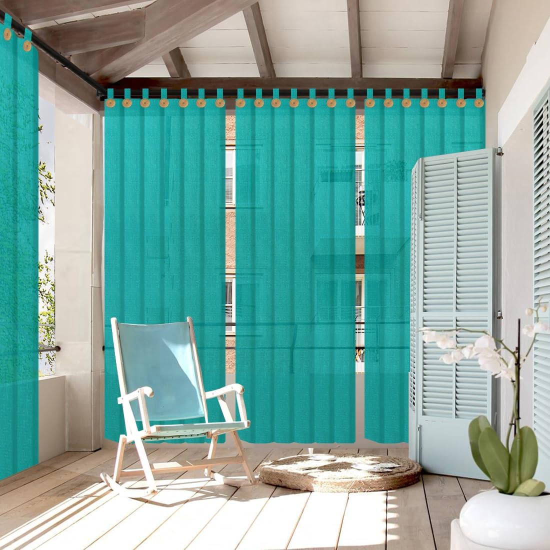 FREDDO-PE 85% Indoor/Outdoor Sun Blocking Balcony Eyelet Cur -4 FREDDO-PE 85% Indoor/Outdoor Sun Blocking Balcony Eyelet Cur -4