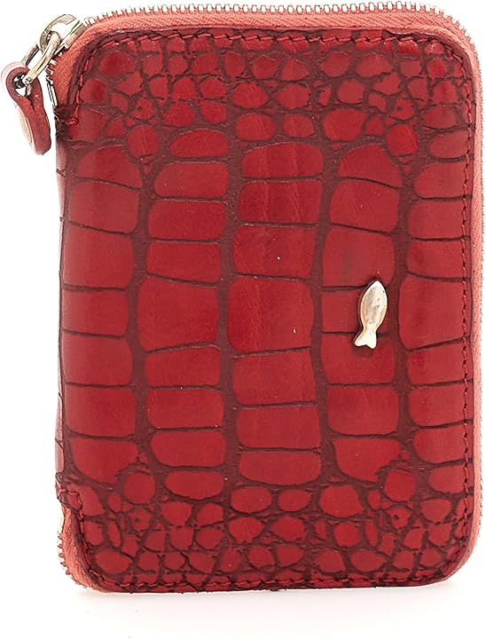 Campomaggi centaurus portafoglio da donna in vera pelle rossa porta carte di credito 8059389065171