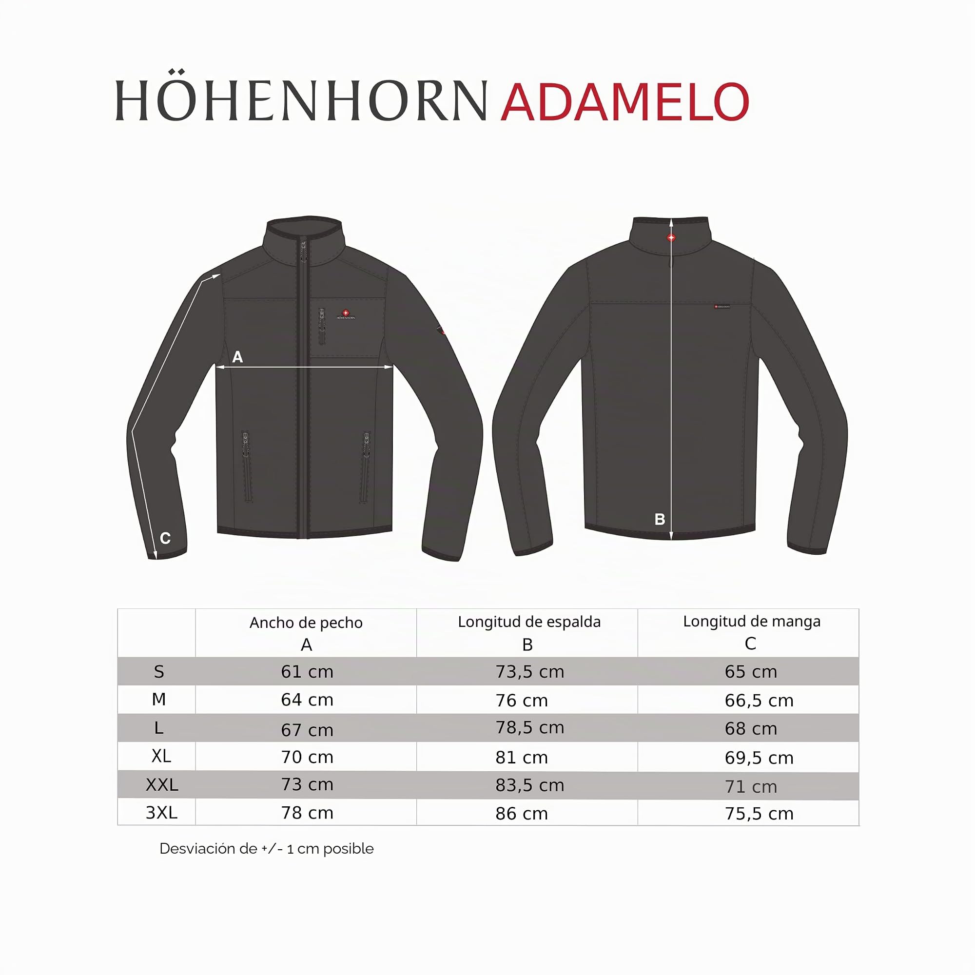 Höhenhorn Adamelo - Chaqueta acolchada para hombre con forro, chaqueta de invierno con cuello de piel sintética desmontable