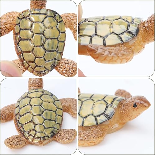 Miniatura 4 de 15 figuras miniatura de tortugas marinas de tortugas marinas, figuras de animales del océano, mini figuras de tortugas para bricolaje, hogar,