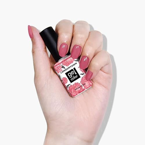 Miniatura 23 de LONDONTOWN Esmalte de uñas de gel UV/LED, de larga duración, resistente al astillado, color de alto brillo, esmalte rosa brillante, 0.4 fl oz/.40