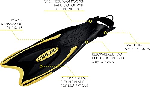 Miniatura 4 de Cressi Palau Fin and Marea Dry Combo - Marea Mask, Supernova Dry Snorkel, Palau Long Fin, with Snorkeling Bag for Transport