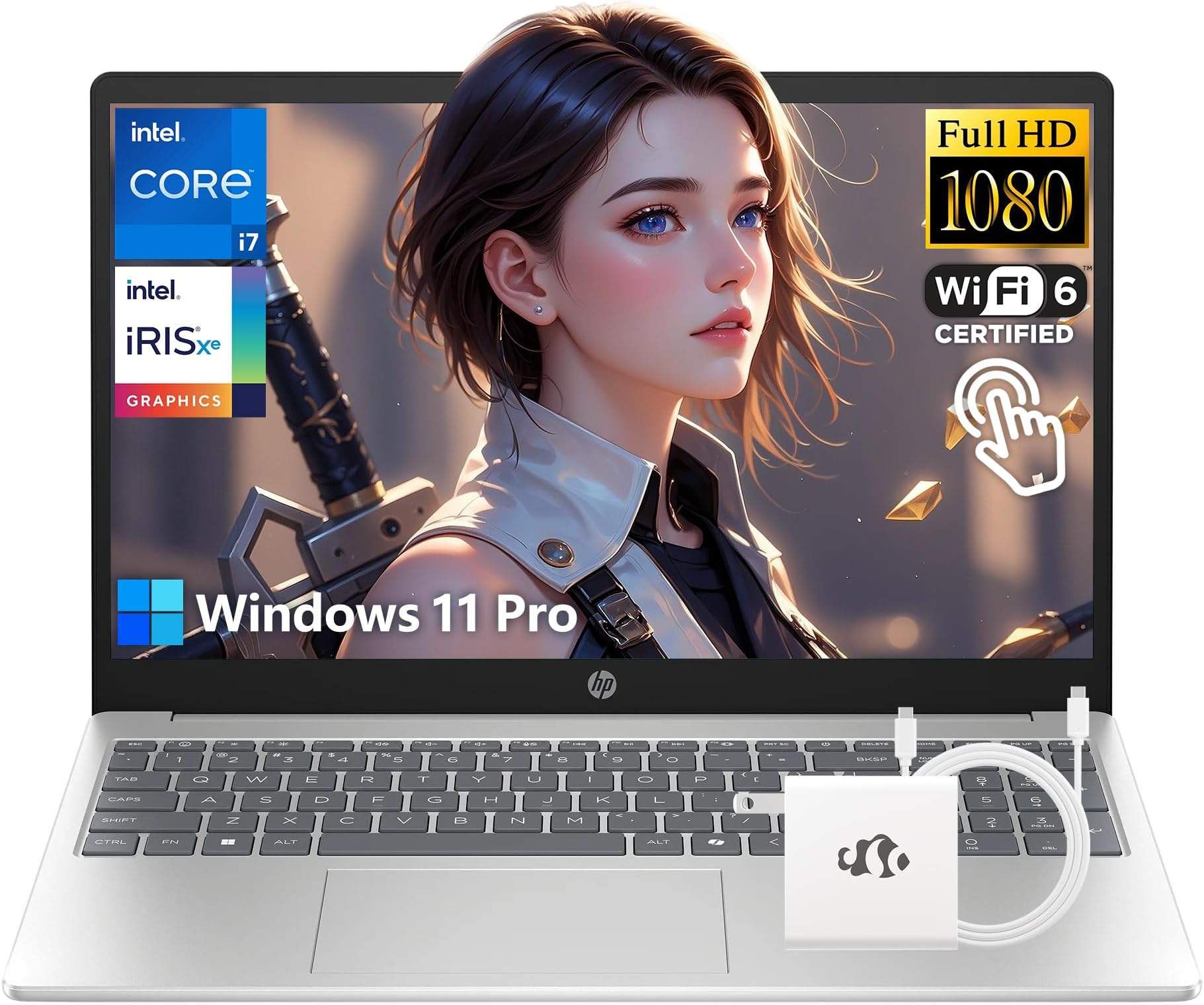 - 15.6" FHD Touchscreen i7 Laptop, 10-Core Intel Core i7-1355U(Up to 5GHz Beat Core 7 160U), 32GB RAM 1TB SSD, Intel Iris Xe Graphics, Win 11 Pro Wifi6 Computer for Business Gaming W/Accessory