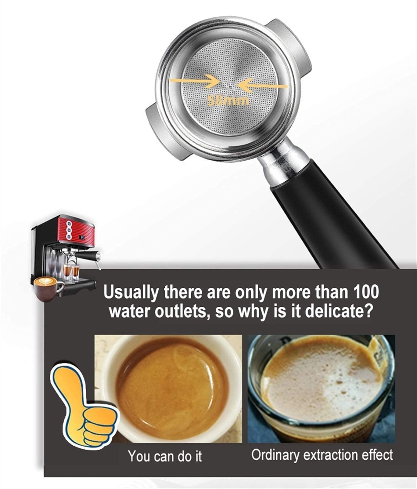 CUNTO Macchina per caffè espresso elettrica domestica Macinino da caffè Macchina per caffè elettrica in schiuma Elettrodomestici da cucina