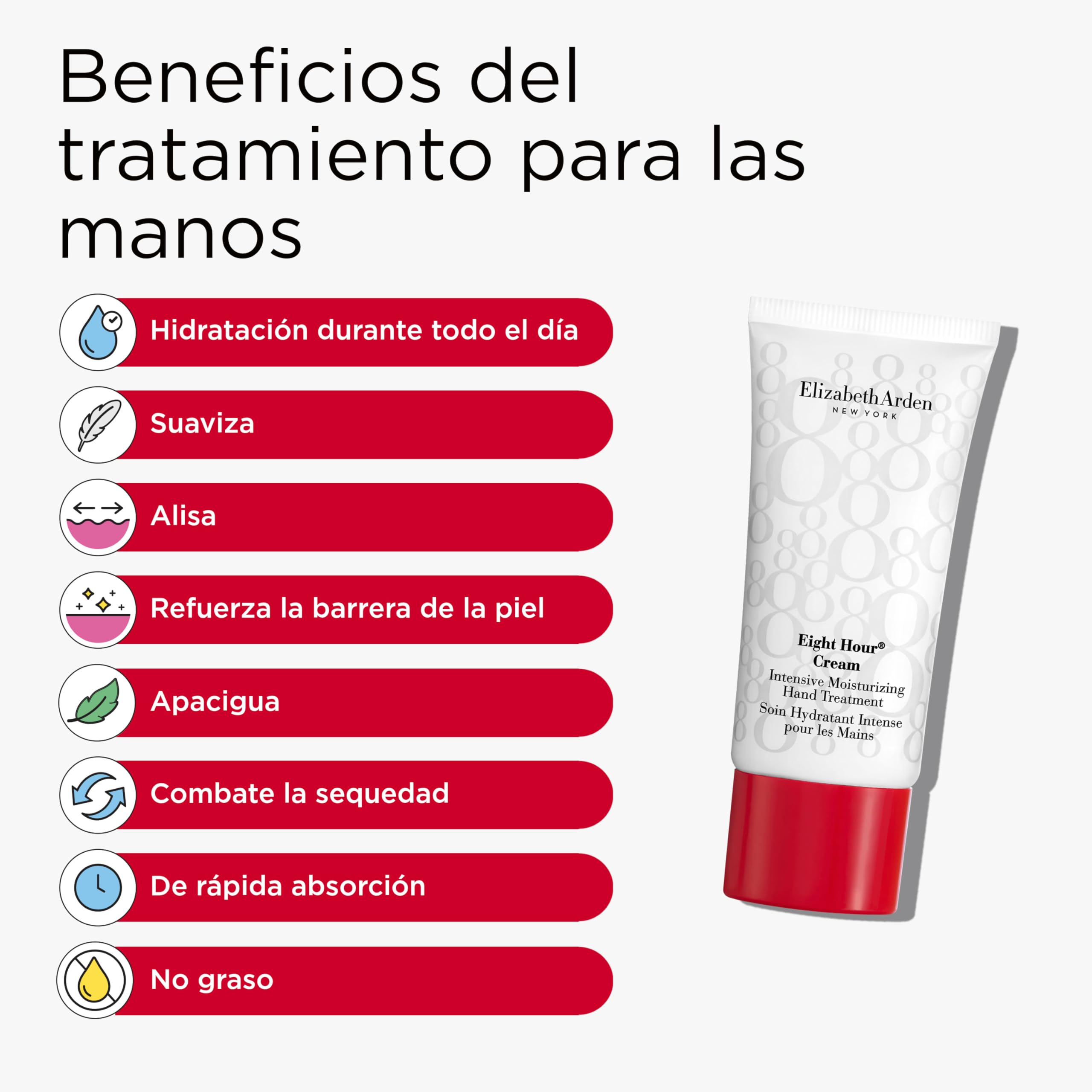 Elizabeth Arden - Eight Hour Nourishing Skin Essentials Caja Regalo 3 Piezas, Balsamo Labial Con Protector Solar SPF 15, Crema de Manos y Skin Protectant, Skincare para Regalos Originales Para Mujer