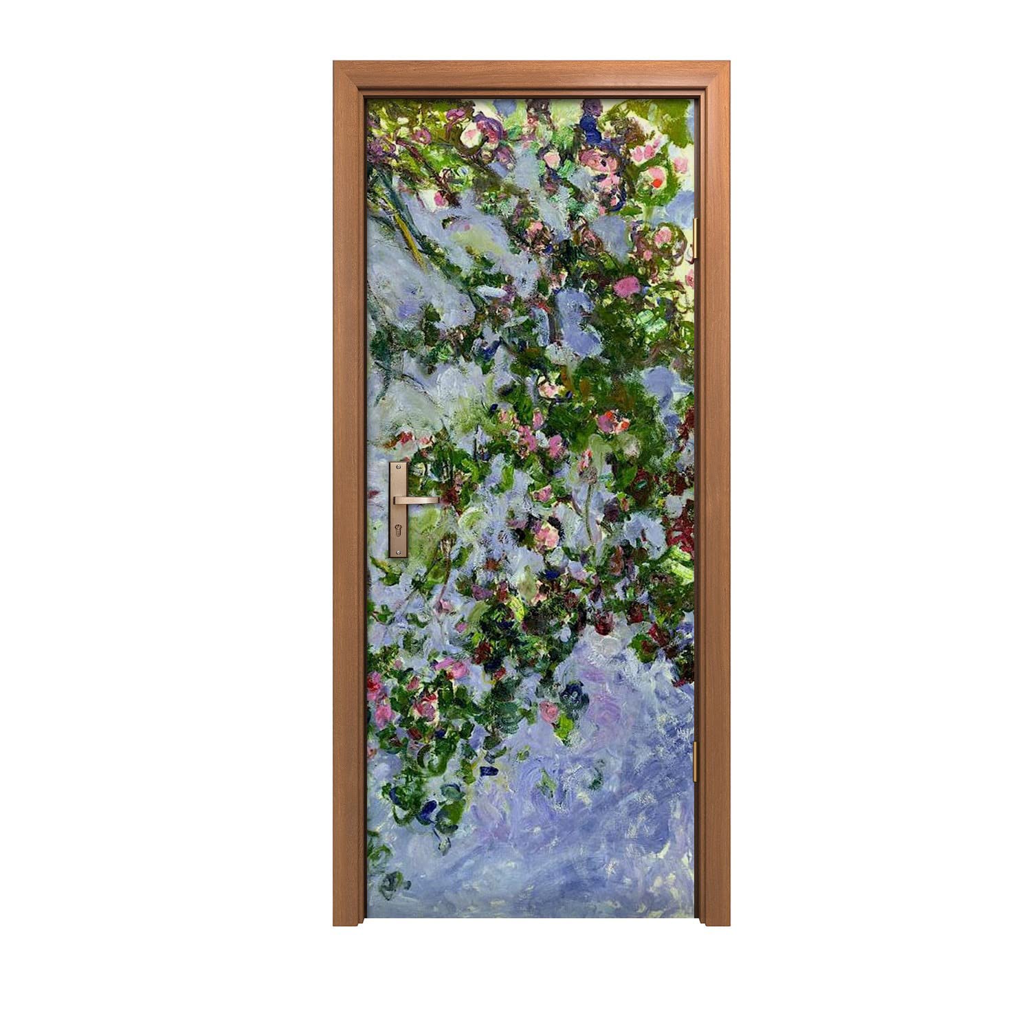 Autocollant de porte cache-misère floral Nature Flowers 90x200cm