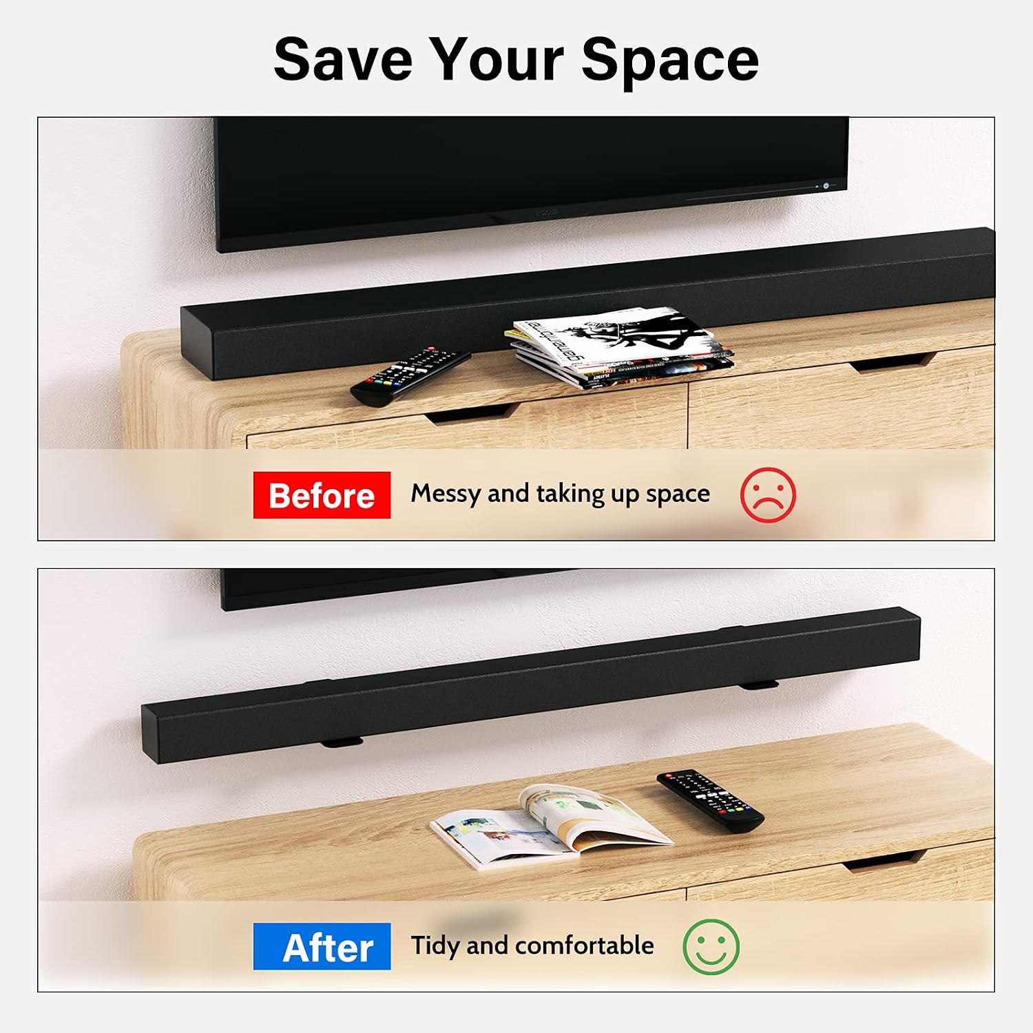 Universal Sound Bar Brackets Wall Mount 