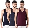 Dollar Lehar Combed Cotton Men's Pack of 3 Multicolour Vest