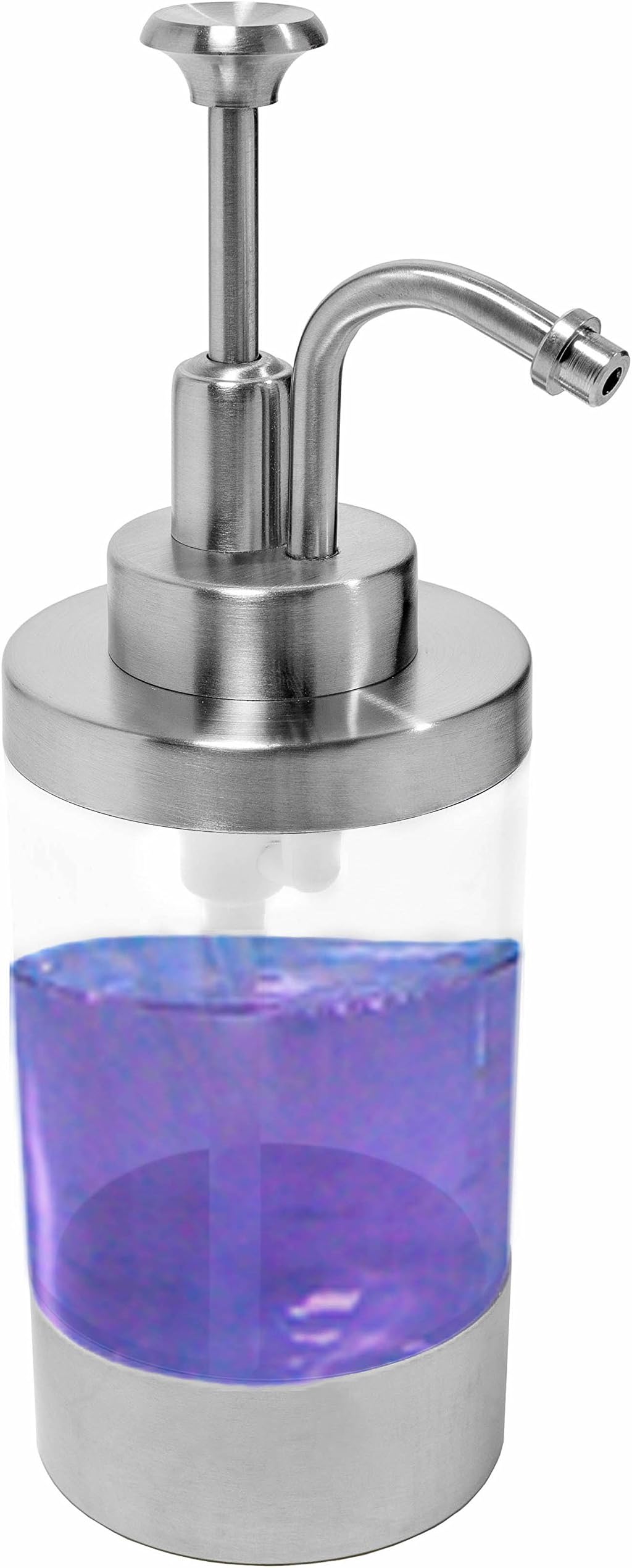 Soap Dispenser Stainless Steel Brushed Metal or Lotion Dispenser - 9 Ounce - Refillable - Kitchen and Bathroom