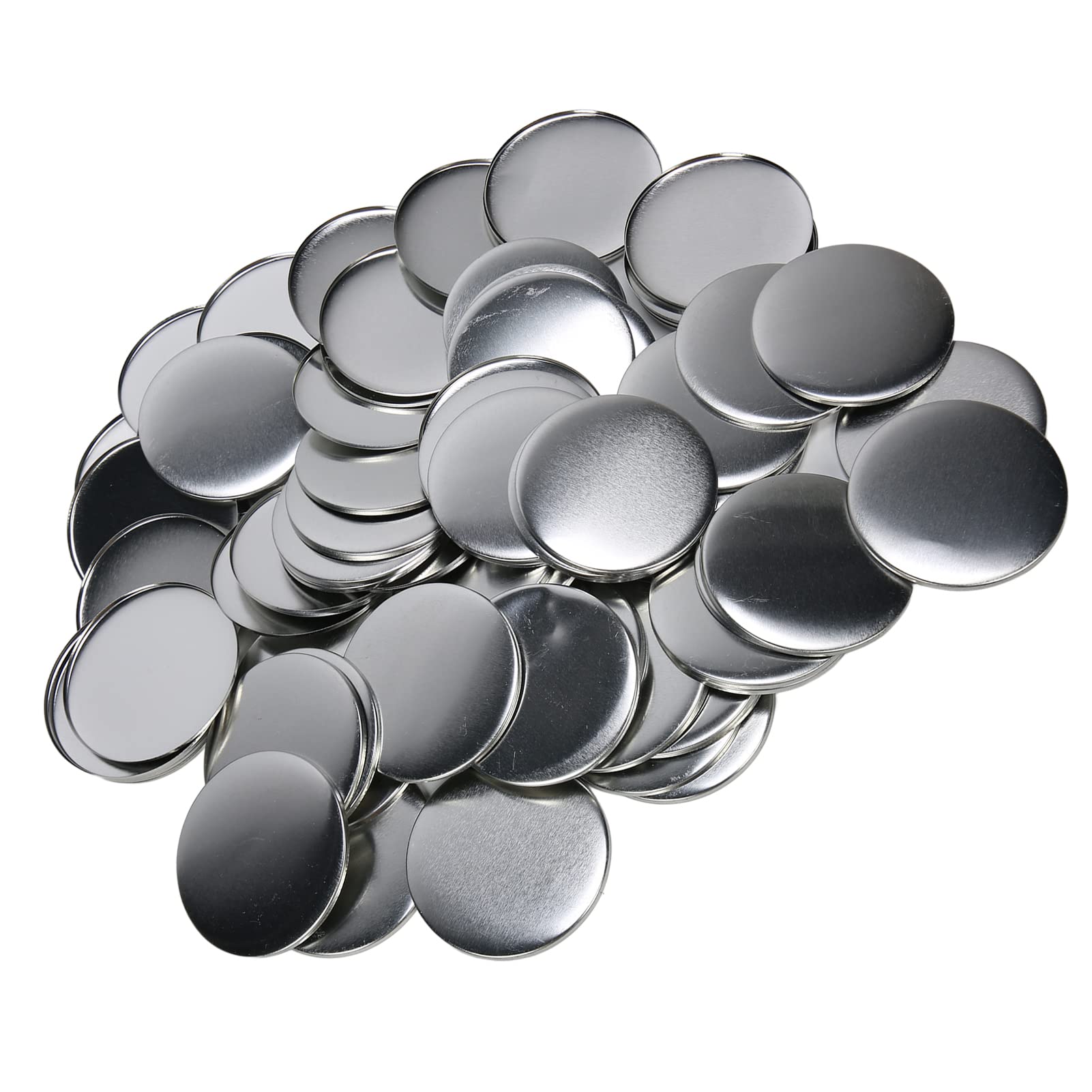 Yinhing 100 Zestawów Zestaw Pustych Odznak Zestaw Części do Majsterkowania Zapobieganie Metalowe Okrągłe Szpilki do Rzemiosła 58 Mm / 2,3 Cala (Pokora)
