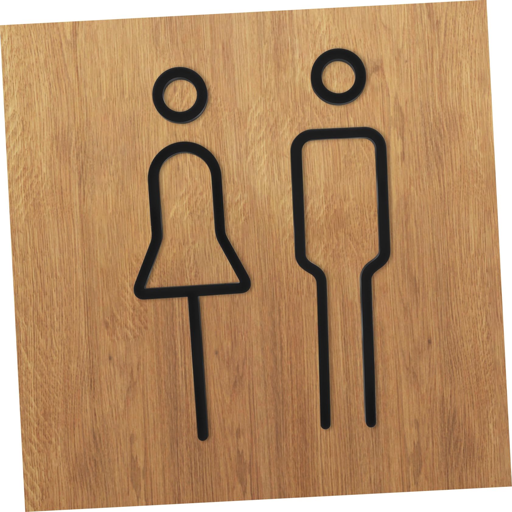 Lurrose 5 Ensembles Signe De Toilette Signes De Toilettes Panneau De Salle De Bain Hommes Salle De Panneau De Toilettes Porte Signe De Symbole De Toilette Ton Femme Acrylique Noir