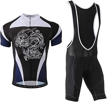 Amazon Co Jp Lserver 男性 サイクルジャージ 男性用サイクルウェア 半袖 サイクルジャージ ズボン 上下セット 個性的龍柄 スポーツウェア 自転車ウエア 速乾吸汗 通気 サイクリング 3種類選べる ファッション