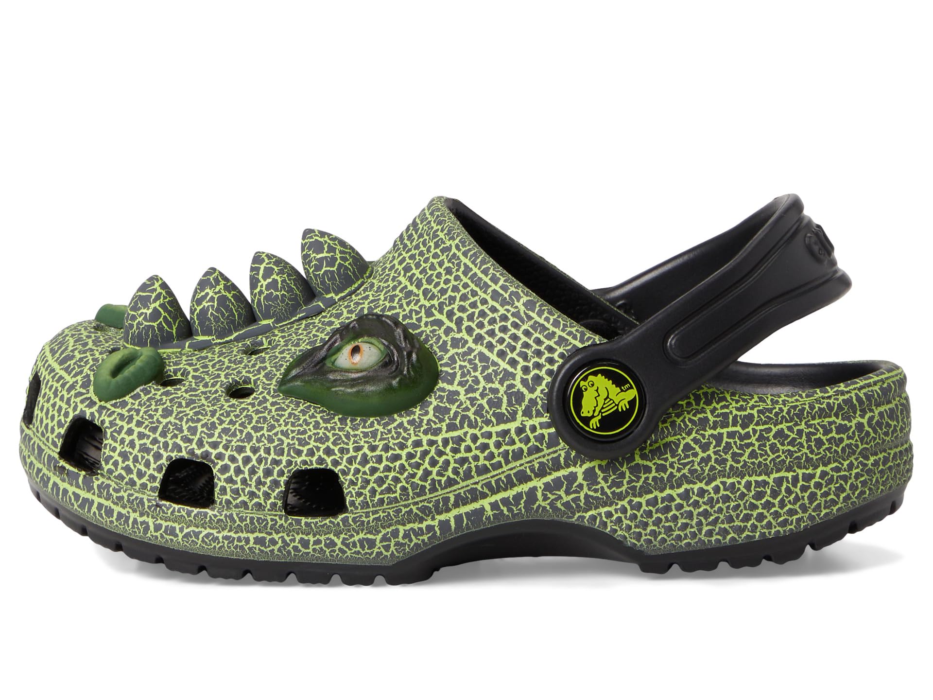Crocs Classic Iam Scary Dino Clog T, Zoccoli Unisex - Bambini e Ragazzi, Nero, 23/24 EU