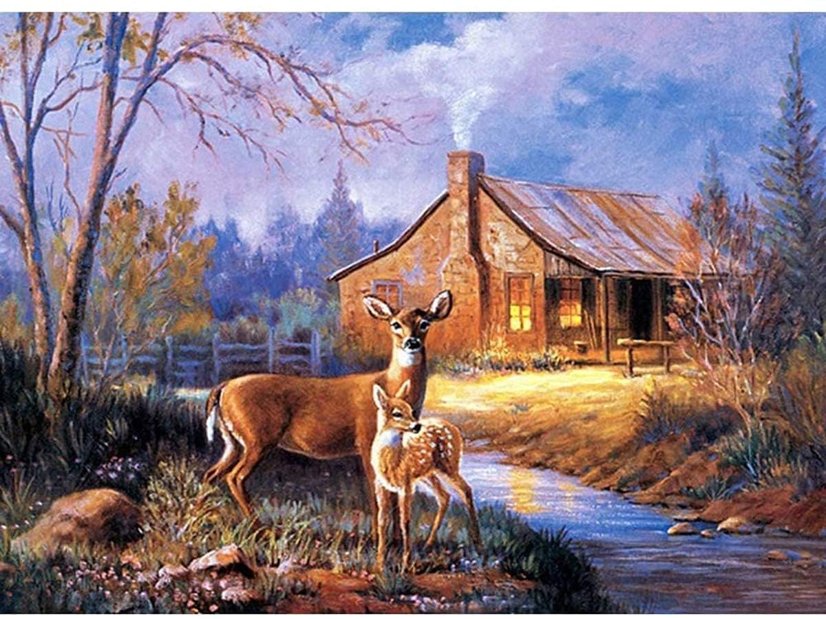 GLNRM Diamond Painting Kit, 12x16inch White Tree of Life Diamond Painting, 5D Diamond Painting Kit for Adults & Kids, Very Suitable for Home Leisure (Deer Painting kit)-picture-14