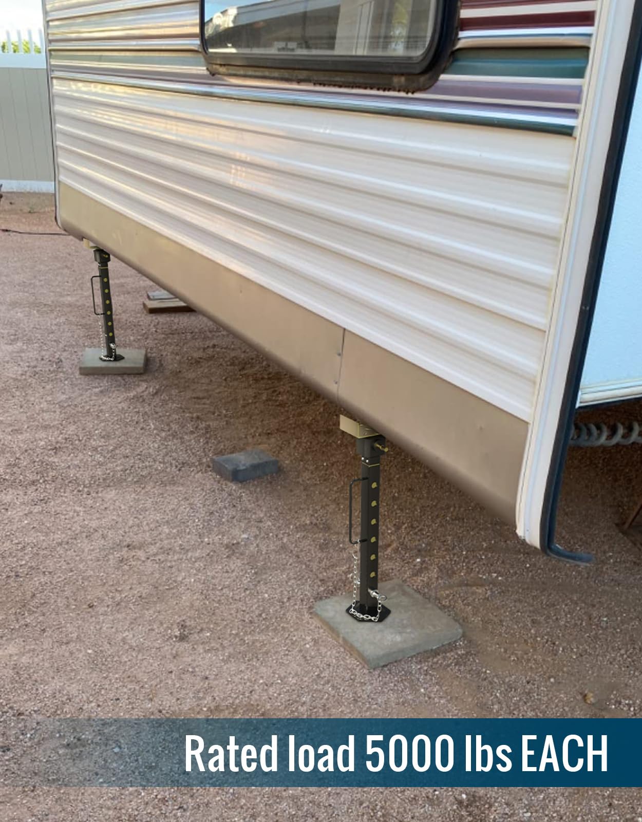 RV Slide Out Supports Heavy Duty RV Stabilizer Jacks for RV, Camper and Travel Trailer Adjustable from 16" to 36",Supports Up to 5,000 lbs, 2 Pcs[Allow Drill Adjust]