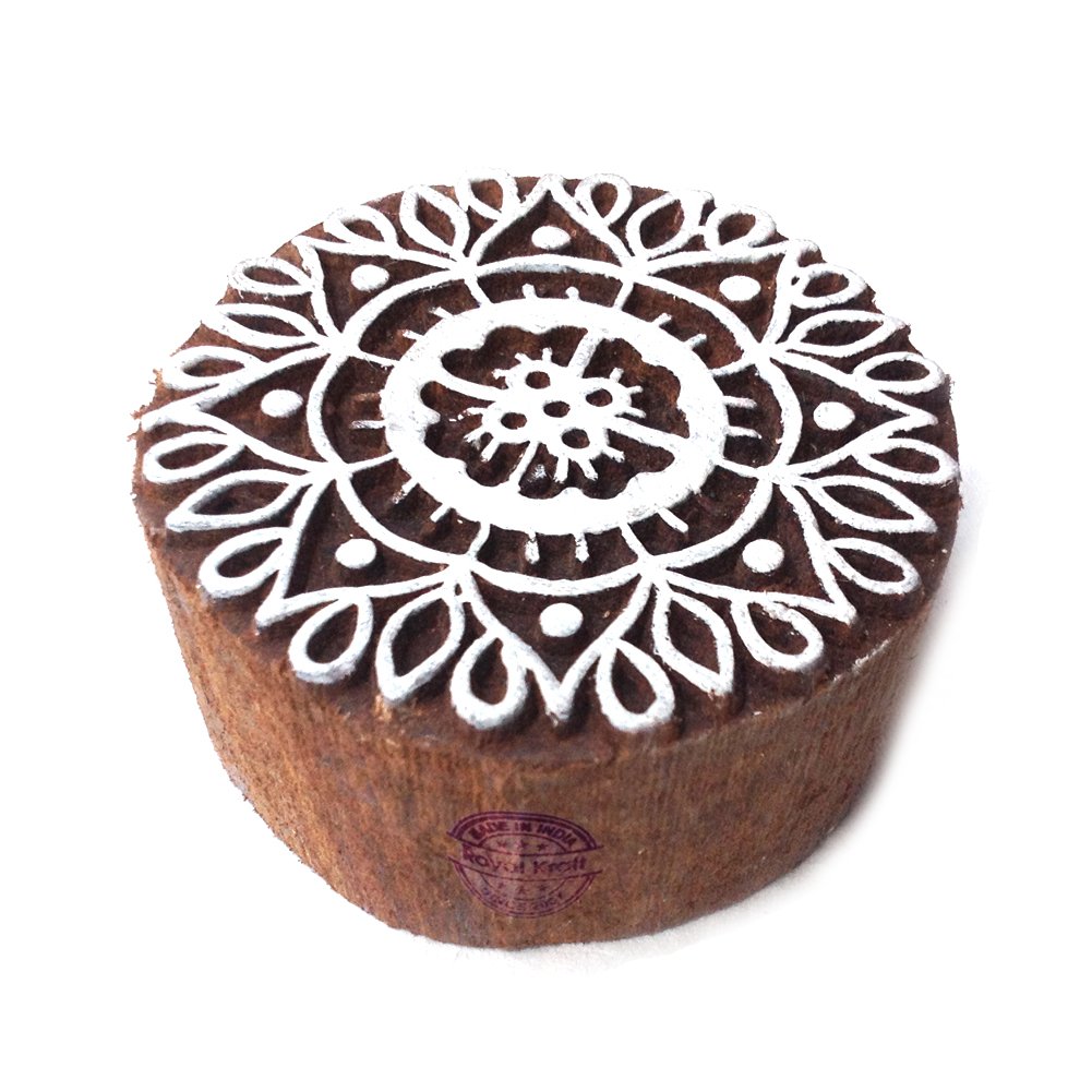 Royal Kraft Wooden Stamps DIY Fabric, Textile, Clay, Pottery, Paper, Henna Printing Blocks THBtag006 — image 1