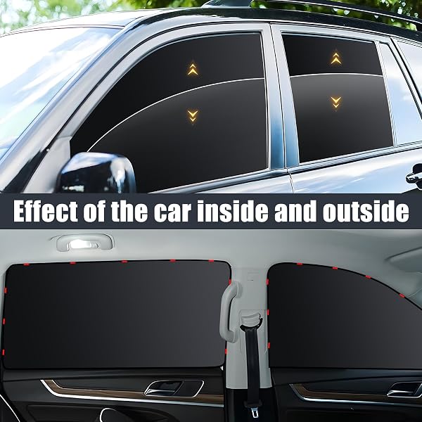 4 Stück Sonnenschutz Auto Vorhang, für SEAT Cupra Formentor/Cupra Born/Cupra Leon Auto-Seitenfenster, Magnetisch Auto Sonnenschutz Hinten mit UV Schutz - 2