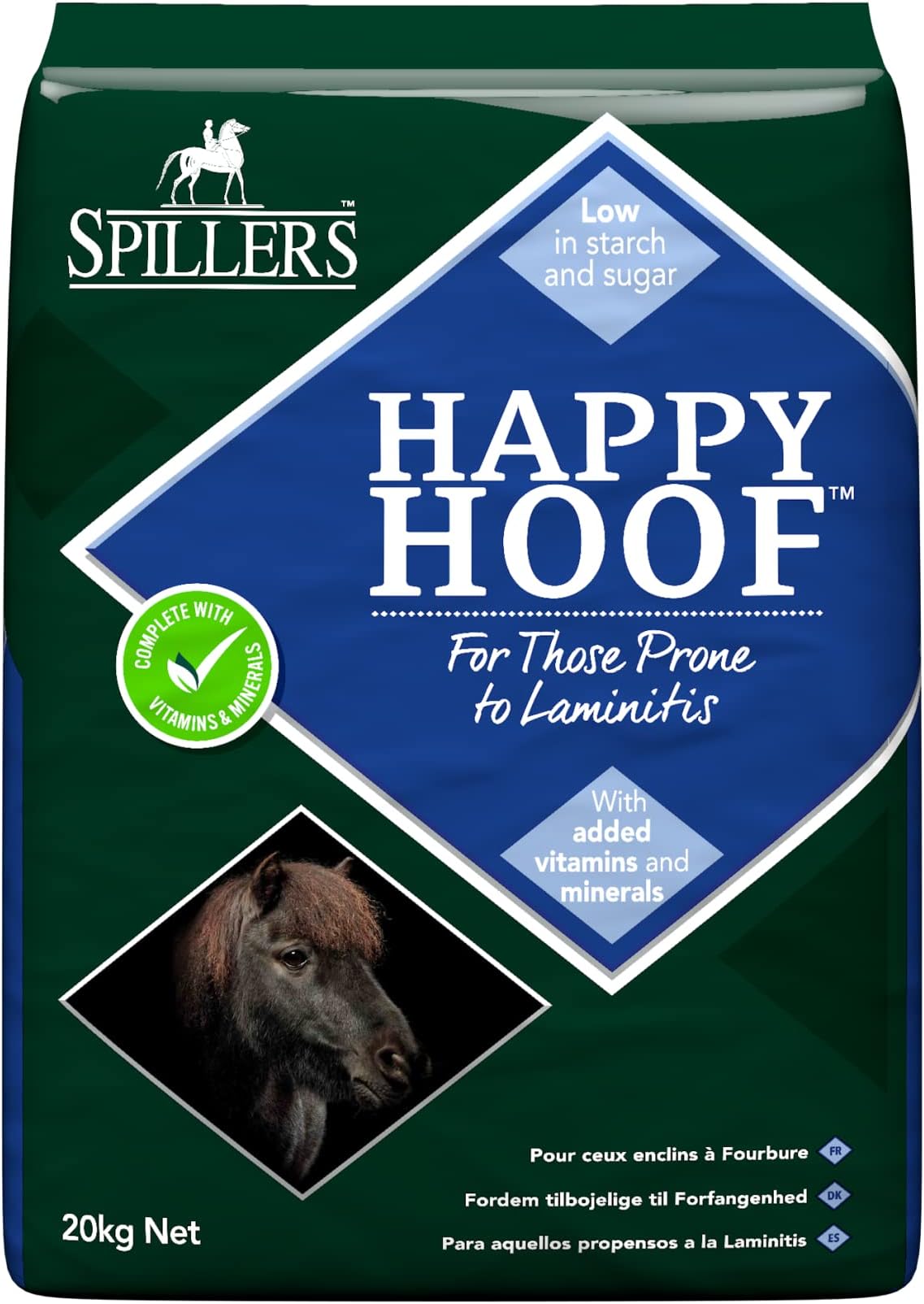 SPILLERS Happy Hoof Horse Feed 20kg - High Fibre Healthy Hoof Horse Feed and Chaff - Food Pellets Suitable for Senior Horses and Ponies