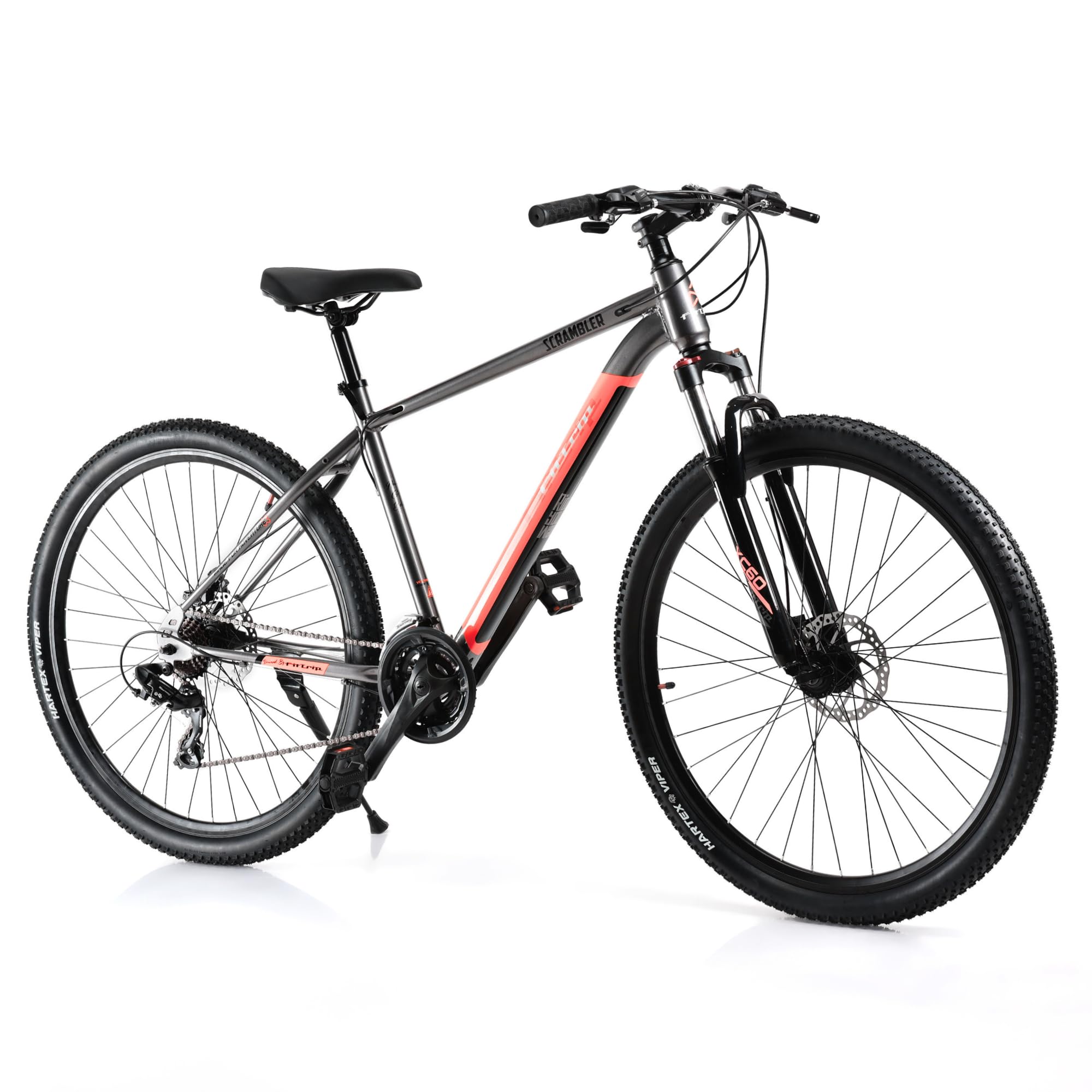 FitTrip Scrambler 27.5T MTB Cycle for Men with Gear & Disc Brake | Gear Cycle for Adults with 21 Speed Shimano Gearset | QC Tested 1030 Frame | Lockout Suspension | Fully Fitted (LiquidMetal-Red)-image-34