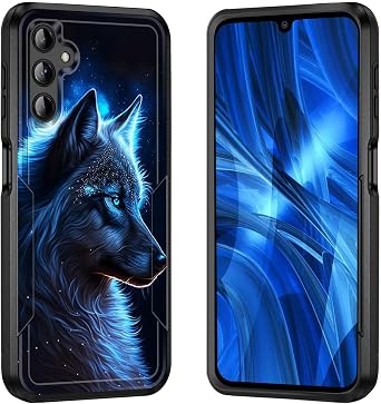 for Galaxy A14 5G Case,[Military Grade Drop Tested] Heavy-Duty Tough Rugged Shockproof Protective Case for Samsung Galaxy A14 5G,Blue Wolf Galaxy