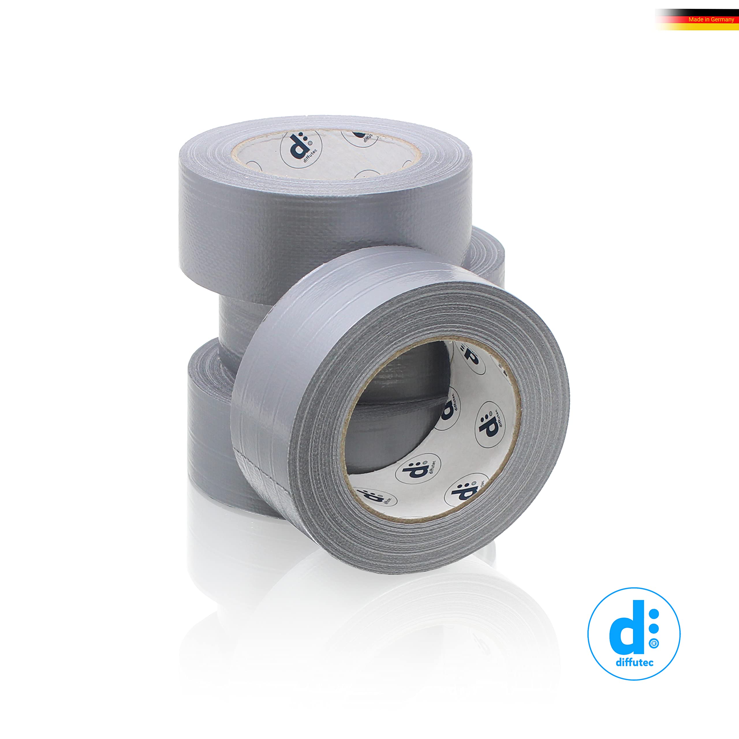 24 Rollen [1 Karton] PROFI PANZERTAPE POWER PERFORMANCE - 50 mm x 50 Meter, stark klebend - handreißbar - gewebeverstärkt - Farbe: silbergrau - Gewebeband | Steinband | Reparaturband