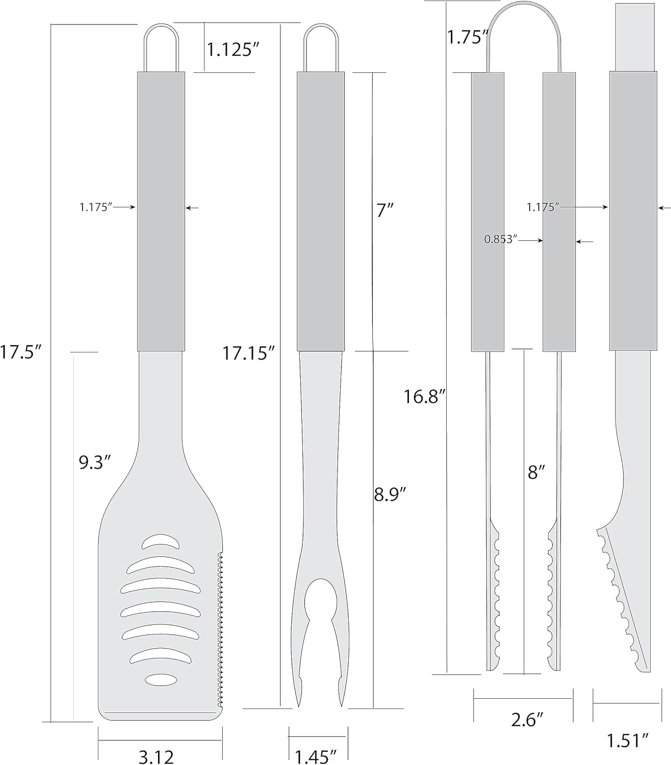 Siskiyou Sports NHL New Jersey Devils 3 pc Black Tailgater BBQ Set, One Size