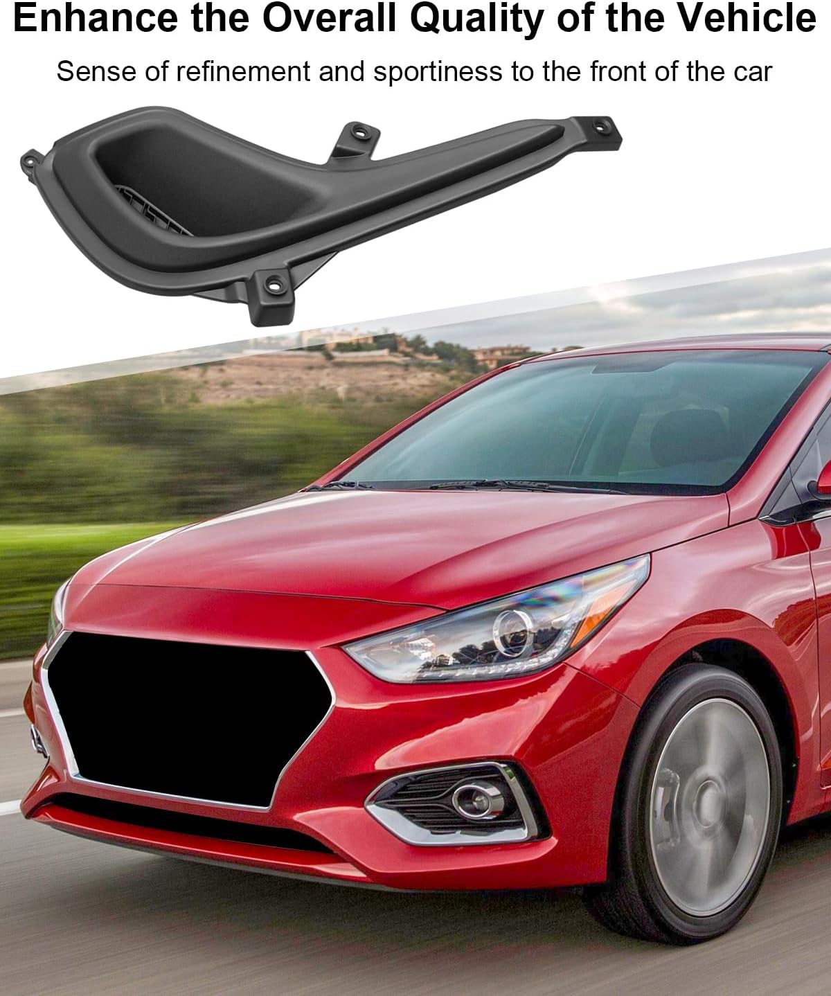 Fog Light Grille Cover Trim Fit for Hyundai Accent 2012 2013 2014 2015 2016 2017, Front Left Right Side Replace 865631R000 865641R000