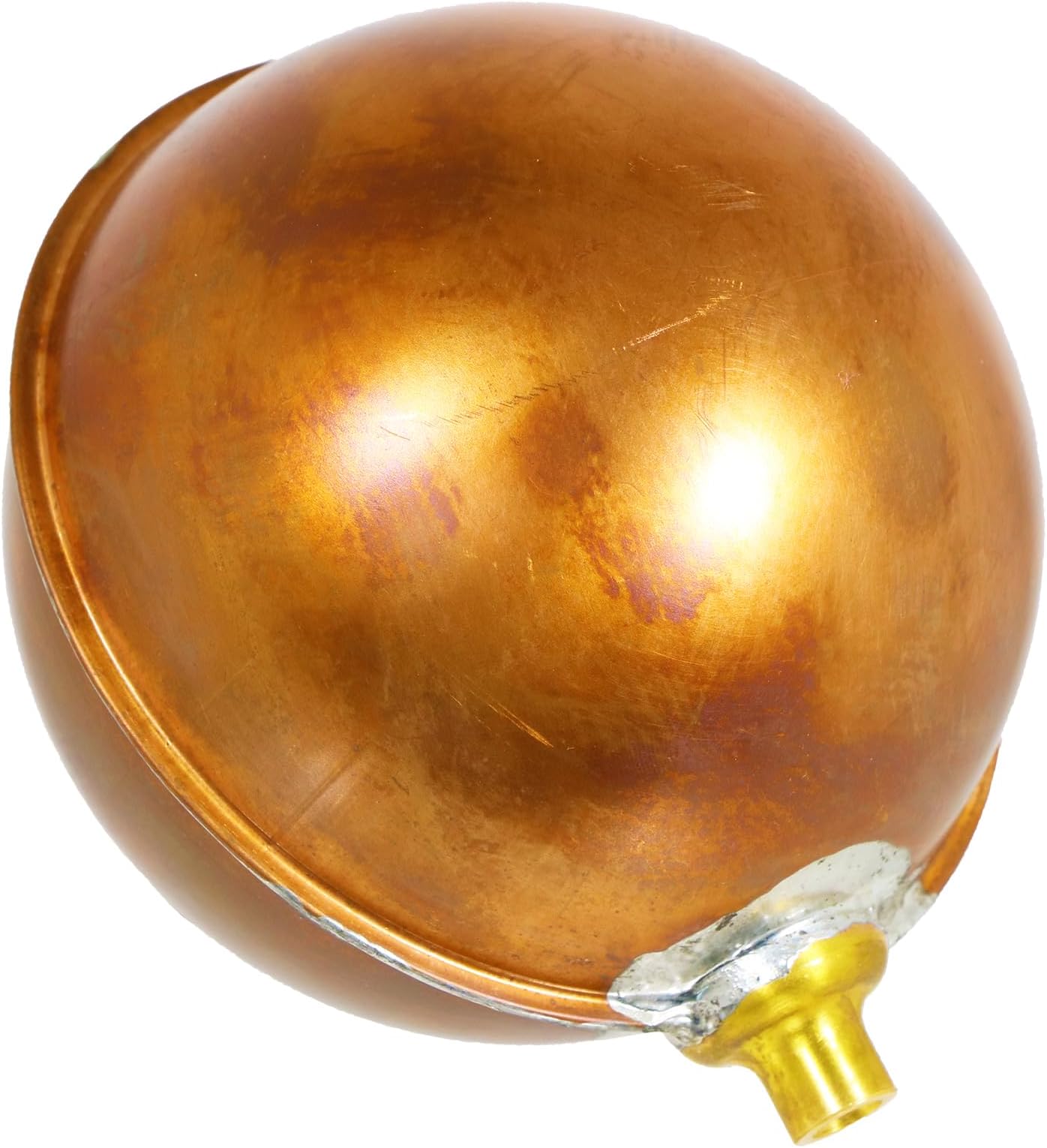 SPARES2GO 4 1/2" Copper Ball Float Toilet Cistern Water Tank Ballcock Flush Valve (5/16" BSW Brass Thread)