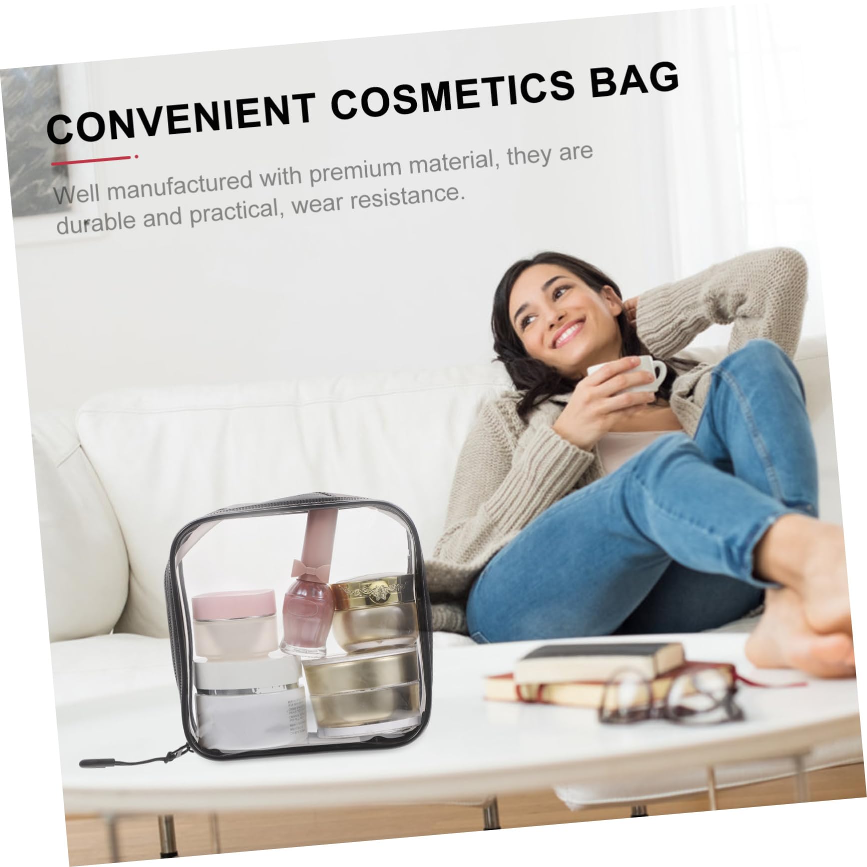 Healeved 8pezzi Borse Cosmetiche Impermeabili Custodie Per Makeup e Toiletry Organizer Maneggevole Per Cosmetici e