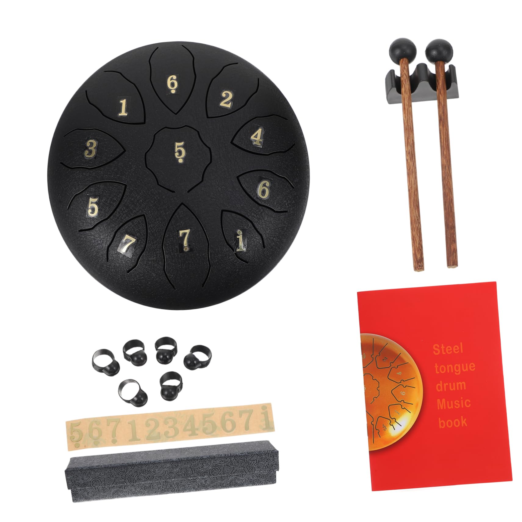ibasenice 1 Juego Tambor De Lengüeta De Acero Tambor Etéreo Lengüeta De Acero De 6 Pulgadas Tambor De Acero De Cómodas Cunas Para Los Dedos Acero Carbono Kit De Batería Portátil