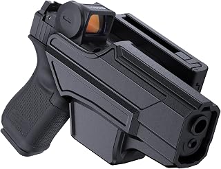 OWB Thumb Release Holster for Glock 19/19X/45 (Gen 1-5) & 23/32 (Gen 3-4) | Tactical Belt Holster with Auto-Lock, Adjustable Cant | Right Hand