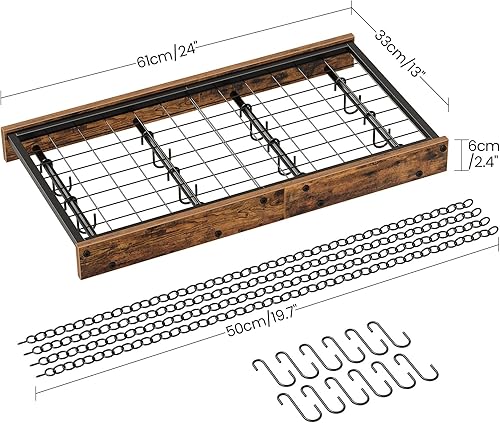 Miniatura 5 de TPR01BF - Perchero colgante para ollas, colgadores vintage para cocina, estante para ollas y sartenes con 12 ganchos en forma de S, para