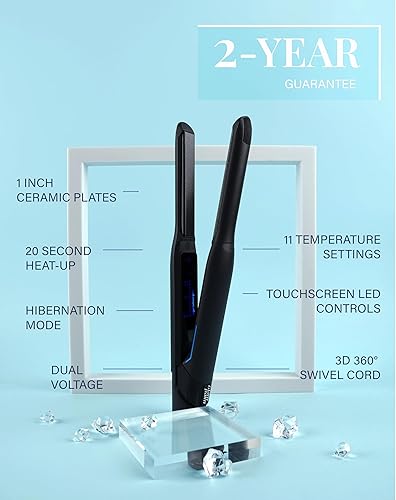 Miniatura 5 de GLAMPALM Plancha de pelo de cerámica de 0.5 pulgadas con infusión de Vita C, la herramienta profesional número 1 de Corea para cabello corto, doble